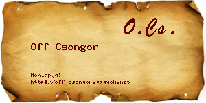 Off Csongor névjegykártya