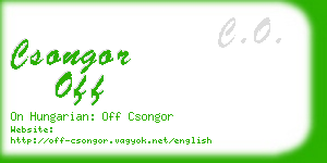 csongor off business card